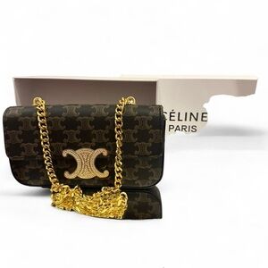 Celine Black and Gold Women's Bag